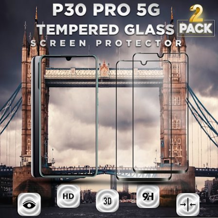 2-Pack HUAWEI P30 PRO Skærmbeskyttelse - Hærdet Glas 9H - Super kvalitet 3D