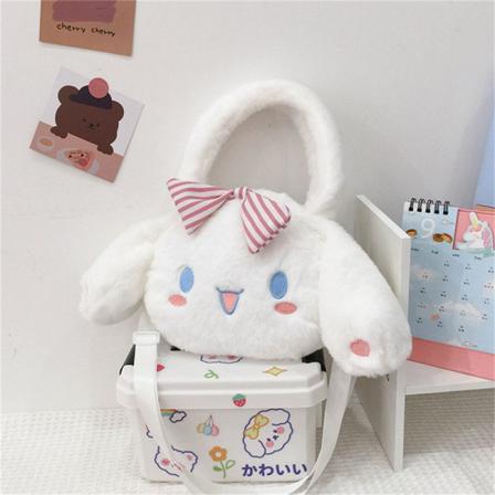 Kawaii Sanrio Plyschväska Anime Handväskor Kt Cat Purin Dog Plysch