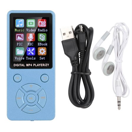 T1 Music MP3-spiller Bluetooth-støtte 32G minne EightDiagram Tactics-knapper blå