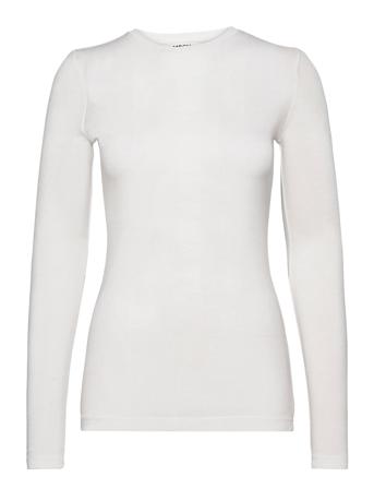 Mona Lyocell O Ls Top White MOSS COPENHAGEN