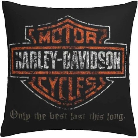 Örngott Harley Davidson Varmt och Mjukt Kuddfodral för Dekorativa Örngott i Säng Soffa Utomhus Kudde (H-305)
