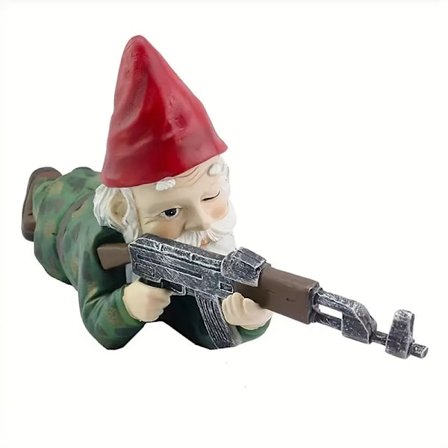 1 stk CS Gnome Rifleman Dekoration - Unik Skulptur, Detaljeret Indendørs Dekoration til Hjemmet og Rum