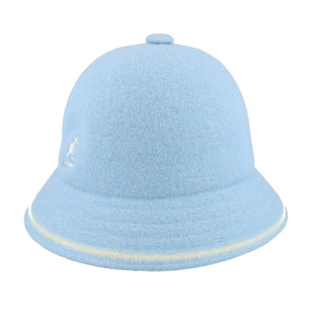 Kangol - Blue - bucket - Hat - Stripe Casual Glacier/Off White Bucket - Hatstore