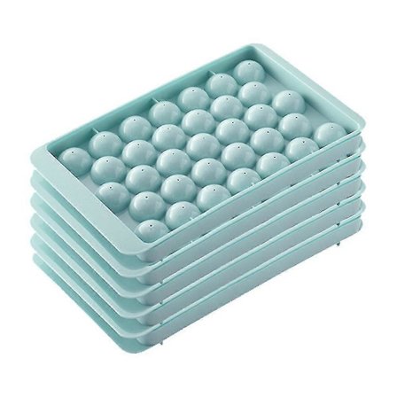 Isbitbrett, Kjøleskap Sfærisk Isbitbrett Med Lokk Og Søppelbøtte, Og Produksjon Av Sfærisk Isform., blå