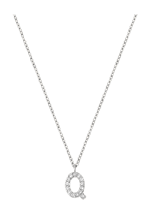 Mockberg Petite Stone Letter Q Steel Necklace Smycken & klockor Dam Silver ONESIZE