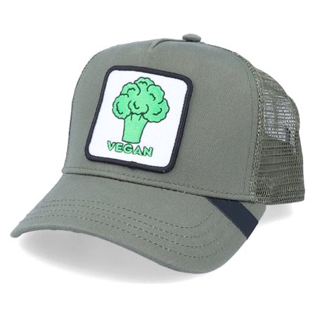 Iconic - Verde trucker Cappellino - Vegan Patch Olive Trucker @ Hatstore