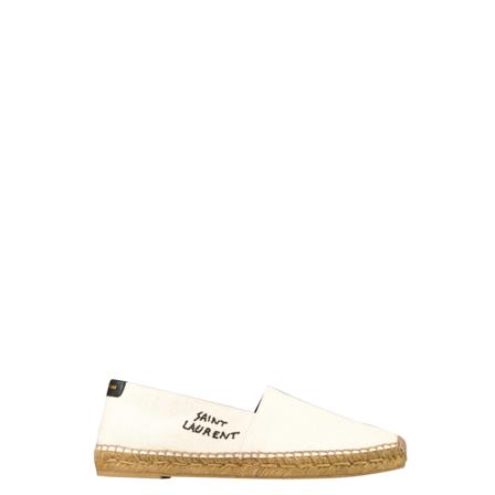 Saint Laurent, Embroidered Espadrilles Beige, Heren, Maat:45 EU