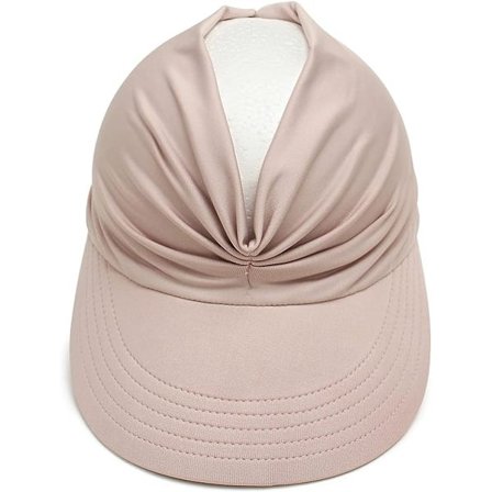 Dame solskjermhatt bred brem sommer UV-beskyttelse strand sportscaps, rosa