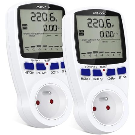 2-tariffi S hk energian Kulutusmittarin Pistorasia Energianmittauslaite LCD-n yt ll Ylikuormitussuoja Tehonkulutusmittari Wattmittari 3680W Max