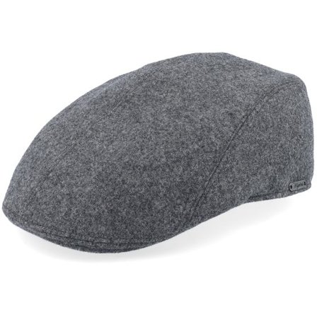 Wigéns - Grå flatcap Keps - Ivy Modern Cap Grey Melange Flat Cap @ Hatstore
