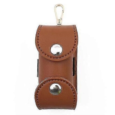 Bærbar Golfbold Opbevaringspose i Kunstlæder Sports Taske 1 Stykke brun