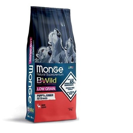 Monge B Wild Low Grain All Breeds Con Cervo Cibo Secco Cani