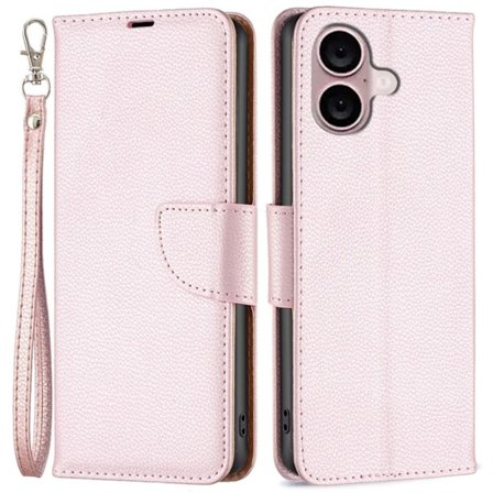 iPhone 16 cover with a stand - Rose Gold