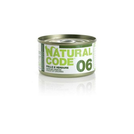 Natural Code 06 Pollo e Verdure Gatti Adulti Lattina 85g