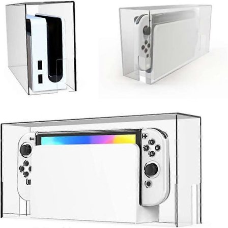 Dammskydd för Nintendo Switch & Switch OLED, Switch-tillbehörsskydd för NS Switch/Switch OLED, Vattentätt Anti-Repskydd - Transparent
