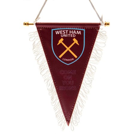 West Ham United FC Triangulär Vimpel En Storlek Ny Claret/Sky Blu