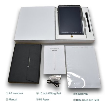 Notesbog Digital Pen Smart Pen Skrivesæt Inkluderer Smartpen Smart A5 PU Læder Notesbog & Genanvendelig