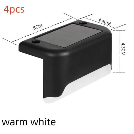 4stk Dekklys Sti Hage VARM HVIT VARM HVIT