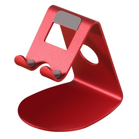 Rød telefonstativ, telefonholder - Desktop telefonholder til iPhone 14 Pro Max Plus, 13/12/11 Pro Max, Mini XS Max XR X 8 7 6, Huawei, Samsung S10 S9 