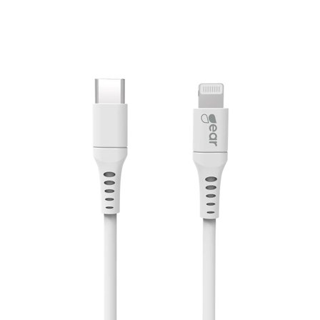 Gear 665103 Ladekabel USB-C til Lightning, 1 m, hvit, Stikkontakter & kabler