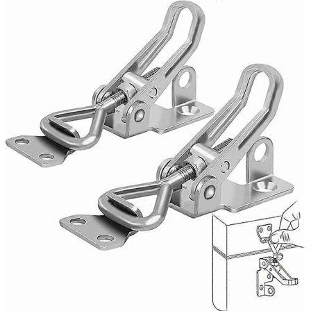 Metalljärn Toggle Latch, 2 Delar Metall Toggle Latch, Spakstängning, Ingen Rost, Stark Fixering, Toggle Latch Låsklämma, för Fixering och Åtdragning [