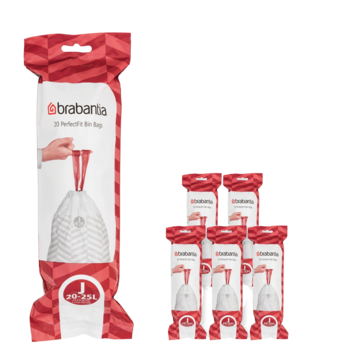 Avfallspåsar Brabantia J 20-25L 6x20st