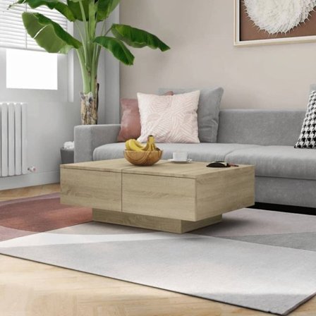 Soffbord sonoma-ek 90x60x31 cm konstruerat trä