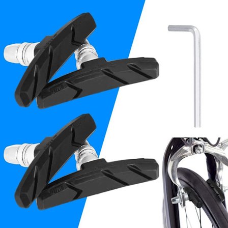 2 Par Cykelbromsbelägg, Cykel V-Bromsbelägg med Hex-Mutter Cykelbroms