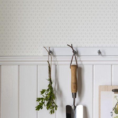 Duro Tapet, Lillstjärna 680-01 Blommor & Blad, L, Vit, Färg & tapeter