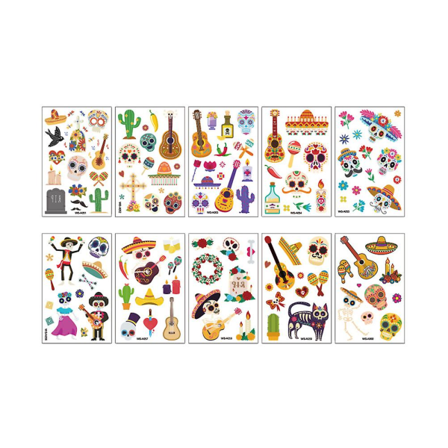 10 Arkkia Tarroja Auton Kasvojen Tattoo Kynsien Tarroja Halloween-Sarjat Kallo Tarroja Anime Tarroja 12*7.6* 12*7.6*0.2cm