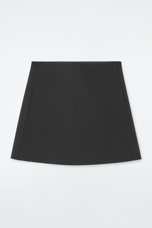 COS Frauen Minirock Aus Scuba in Schwarz