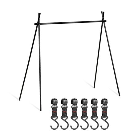 Campinghylder i aluminiumlegering, sammenklappelig, trekantet hylde, sammenklappelig ophængsorganisatorstativ til udendørs brug i stor størrelse med 6