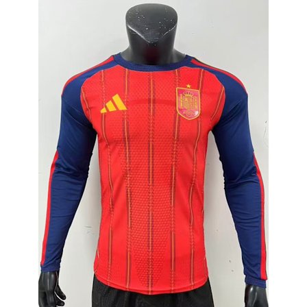 VM 2026 Spanien Hemma Långärmad Spelar T-shirt S-3XL