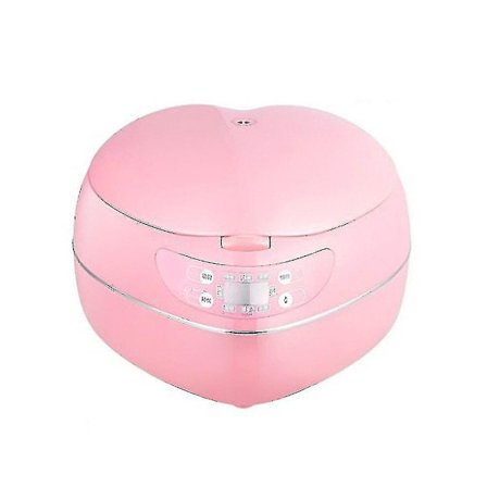 Fersken hjerteformet riskoger smart mini riskoger husholdning til 1-2-3-4 personer