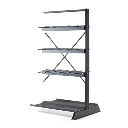 Listestativ, påbyggseksjon, dobbeltsidig, H2500 B1288 D1250 mm