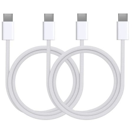 st USB-C till USB-C-kablar för iPhone 15, 15 PLUS, 15 PRO, 15 PRO MAX - 2 meter vävd nylonkabel Phonillico