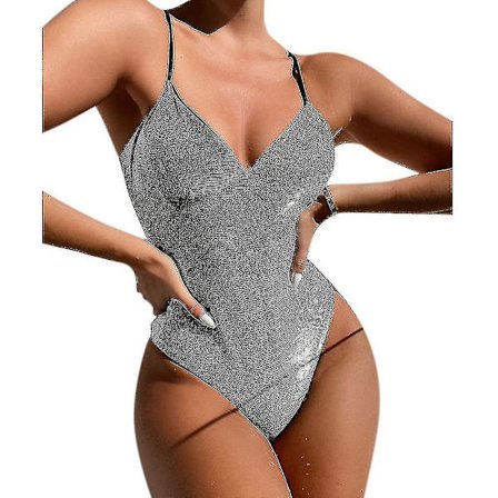 Glitter Badedrakt Push Up for Kvinner - Éndels Badedrakt Glitrende Strandklær Badeantrekk
