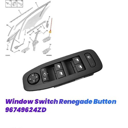 Elektrisk fönsterhissknapp fram vänster 96749624ZD för 208 2008 SAU54270 Förarsidans fönsterhiss