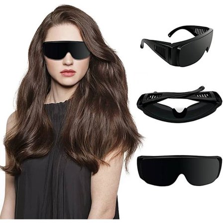 Rødt lys terapi briller, solbriller, mørke briller, med th