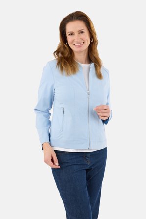 BRANDTEX - Jakke - Lyseblå - Lynlåslukning