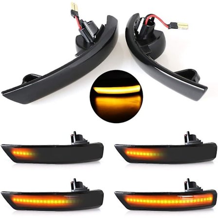 2 st dynamiska blinkers LED-sidobackspegelindikator Blinker för F ord Focus 2 3 Mk2 Mk3 Mondeo Mk4