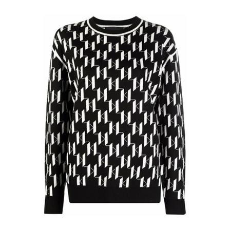 Karl Lagerfeld Monogram Sweater Sort, Herre