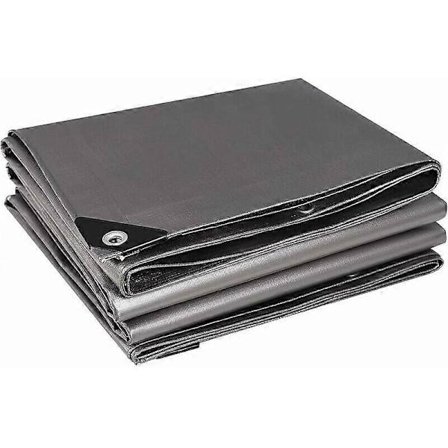 Skyddspresenning 2x2m Vattentät Presenning Skyddande Överdrag, Silverfärg