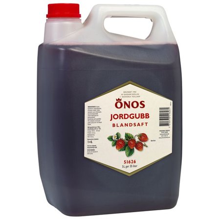 ÖNOS Saft Jordgubb Konc. 5L - Lyreco - Kök och servering - Dryck - Drickor