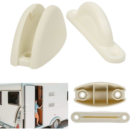 Caravan og bobil dørvrider, 46mm og 63mm hullmellomrom, hvit dørvrider, service- og oppbevaringsdør, bobildørsikkerhet, campingvogntilbehør
