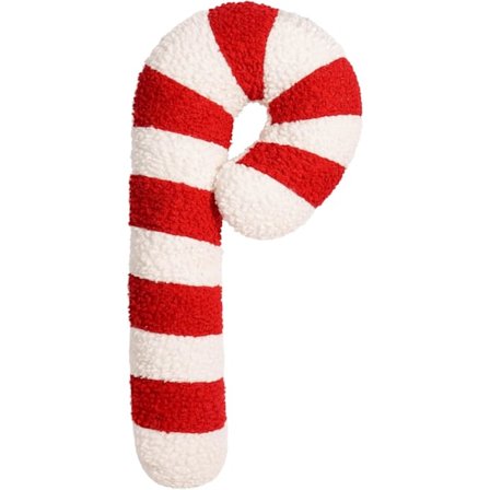 Julepynt Candy Cane Pebermynte Pude Julepuder Julelollipop Mønster Dekorative Plysformede Puder til Sofa