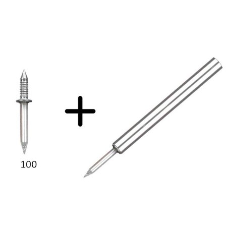 Listverktråd Sømløs Spiker Listverktråd Skruer 100 stk
