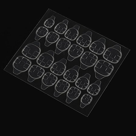 Klart Dubbelsidigt Lim Nagelklistermärken Falska Nagelspetsar Självhäftande Flikar Nagellim