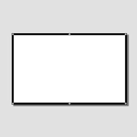 Hd-projektor duk 84 tum, 16:9 3d film bärbar hopfällbar film projektor duk projektor vägg duk film dukar för hem fest kontor klassrum