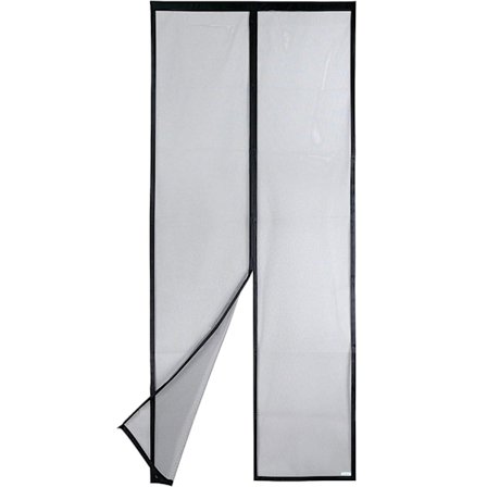 Myggnät dörr, magnetisk insektsskydd balkongdörr 90 x 210 cm, kattsäker, starkare magneter, 3,8 cm bred kardborreband, kan inte förkortas